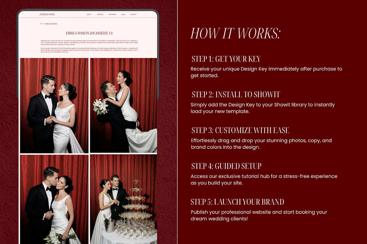 Wedding Photographer Showit Website, a Websites & App Template by OliaMuseDesign (Photo 8 of 9)