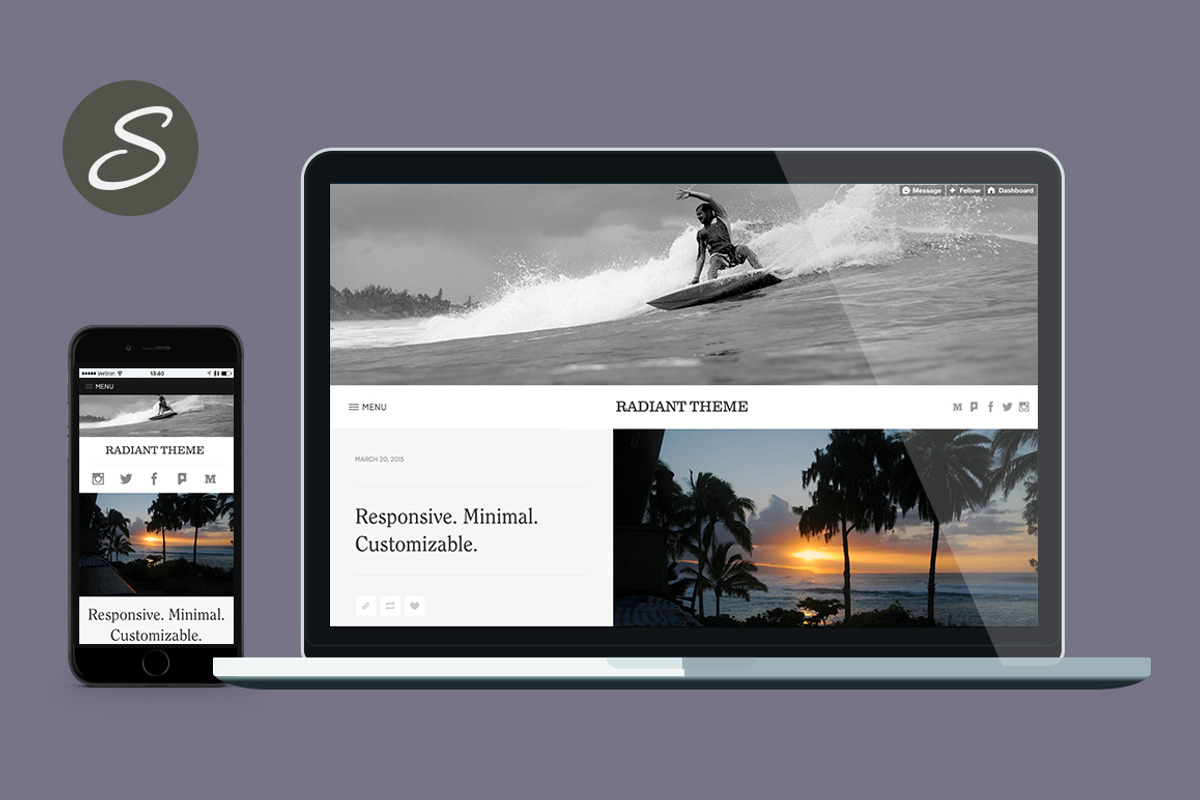 Radiant Tumblr Theme, a Websites & App Template by Storyware (Photo 1 of 5)