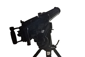 Back view machine gun barrel isolated photo, an Object Illustration by DanFLCreativo