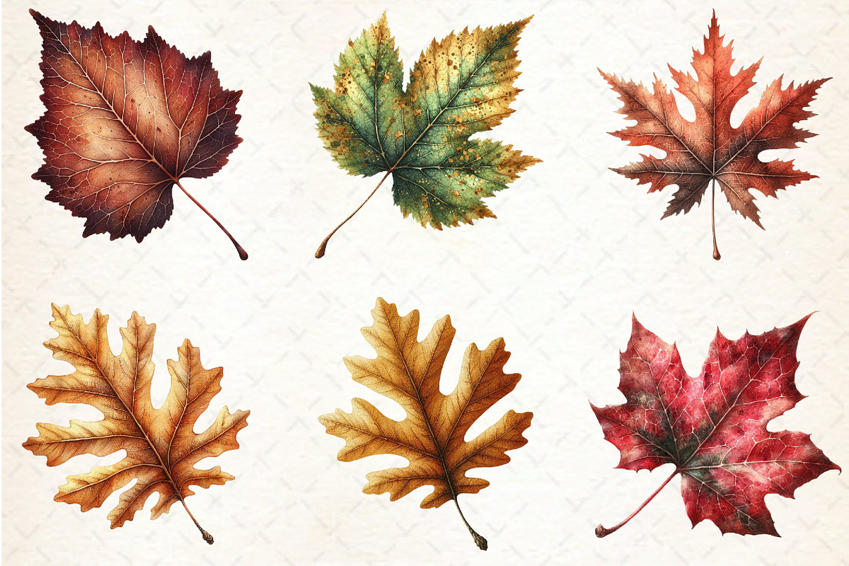 Rustic Autumn Leaves Clipart, an Illustration by Rose Art (Photo 3 of 5)