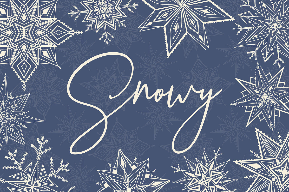 Snowy | 65 snowflakes illustrations, a Decorative Illustration by Wander Designs (Photo 1 of 9)