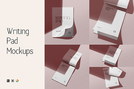 A4 Size Writing Pad Mockups