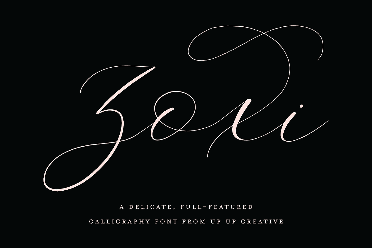 Zoxi, a Calligraphy Script Font, a Script Font by Up Up Creative (Photo 1 of 8)