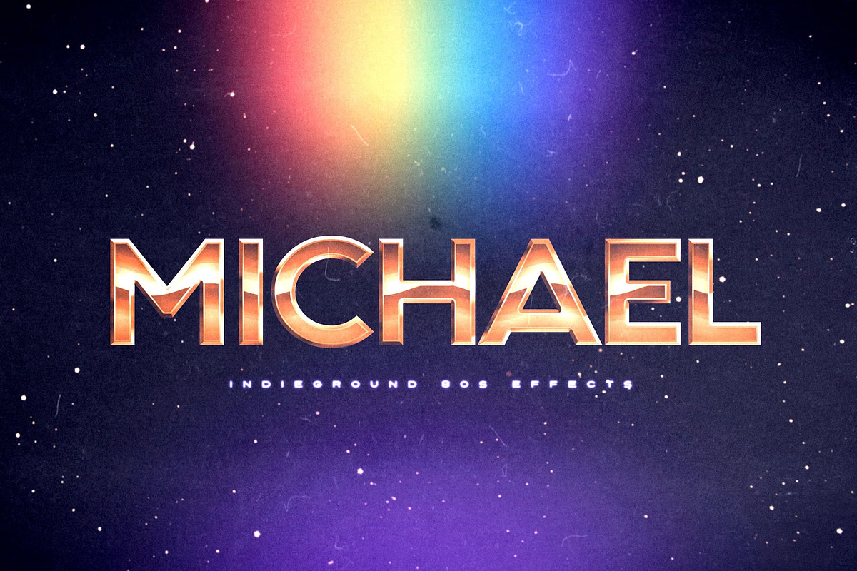 80s Text Effects Complete Bundle, a Layer Style Add-On by Indieground Design Inc. (Photo 14 of 31)