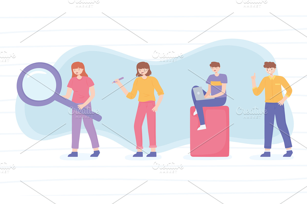 people workers characters, a Finance Illustration by studiogstock