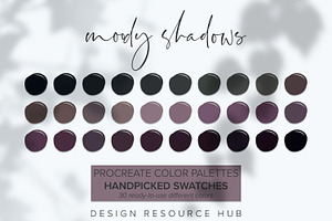 Moody Shadows Procreate ColorPalette