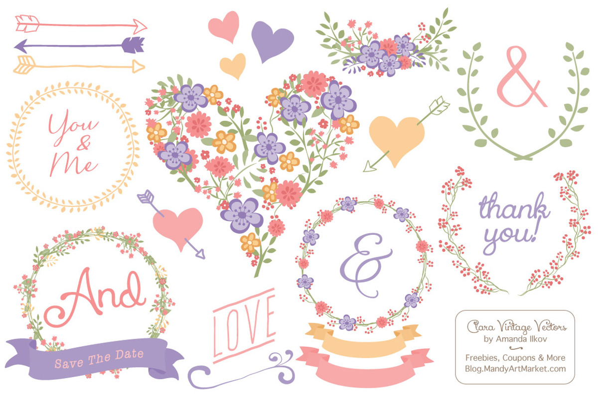 Wildflower Heart & Banners, an Illustration by Amanda Ilkov (Photo 1 of 4)