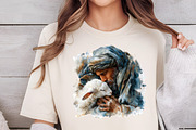 Watercolor Nativity Clipart, an Illustration by DreamCafeArt (Thumbnail 6 of 6)