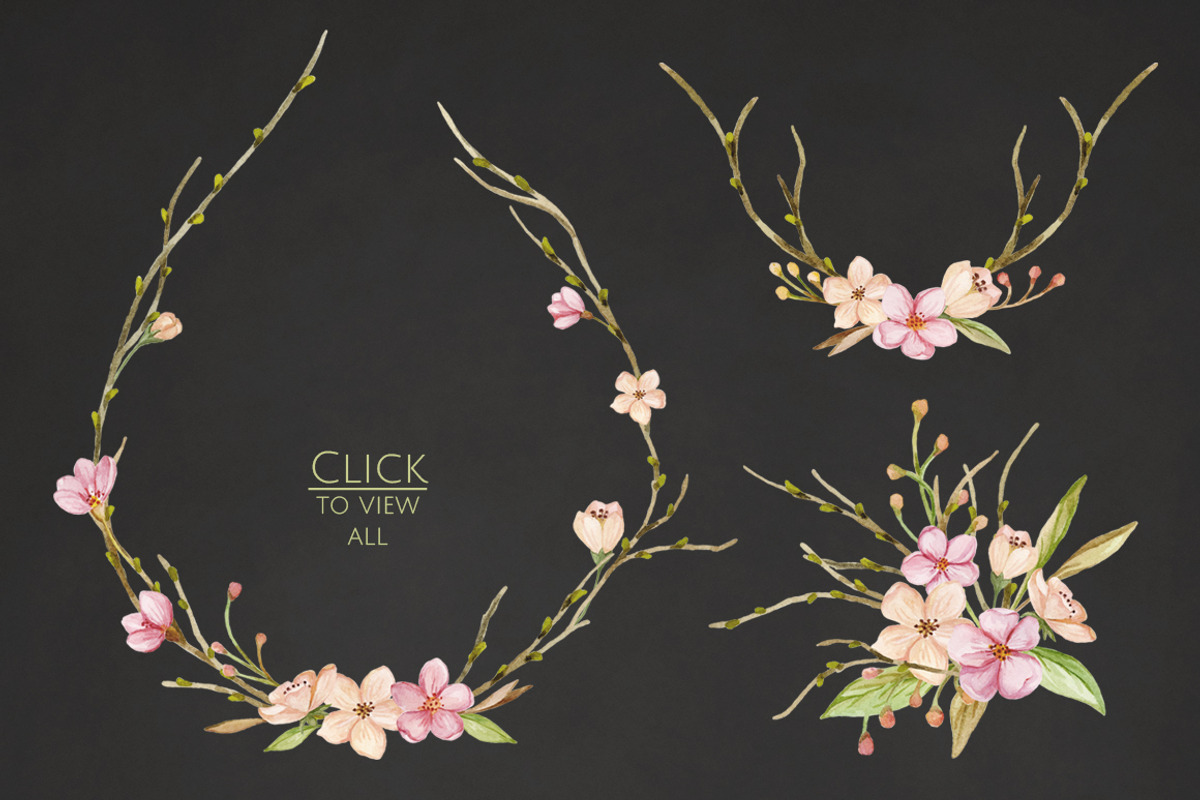 Floral Fantasy Watercolor, a Decorative Illustration by NataliVA (Photo 3 of 4)