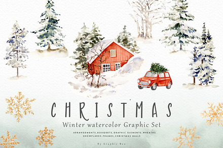 Winter Graphic Set-Christmas, a Decorative Illustration by Graphic Box