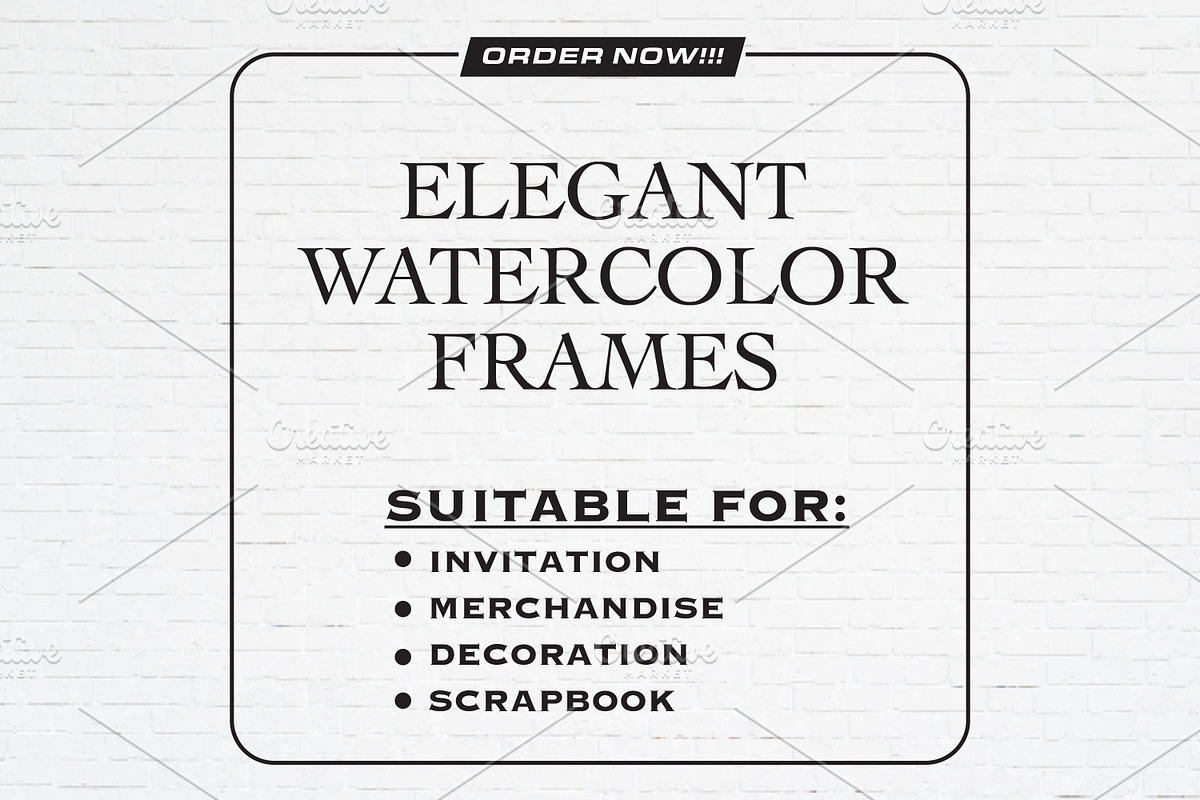 Hand Drawn Watercolor Frames Bundle, a Decorative Illustration by Guavanaboy (Photo 3 of 3)
