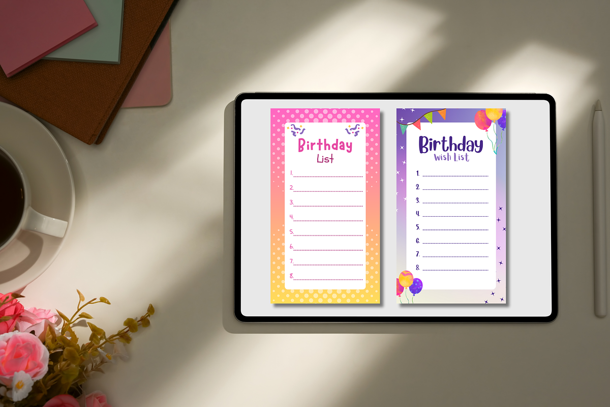 Happy Birthday List Templates, a Templates & Theme by TemplateCastleStore (Photo 6 of 9)