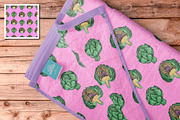 Vector ink vegetables and patterns, a Background Graphic by lenavetka87 (Thumbnail 4 of 5)