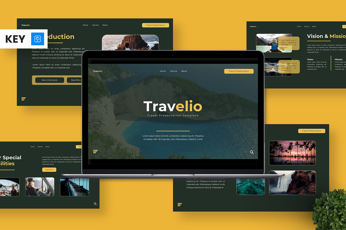 Travelio - Keynote Templates, a Presentation Template by Deepslide Studio (Photo 1 of 6)
