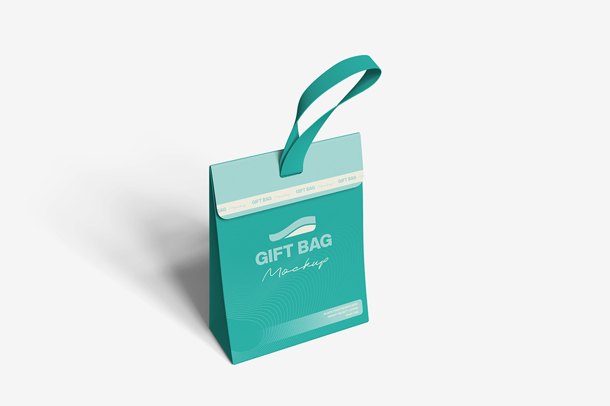 Gift Bag Mockup, a Merchandise Mockup by bimockup (Photo 4 of 6)