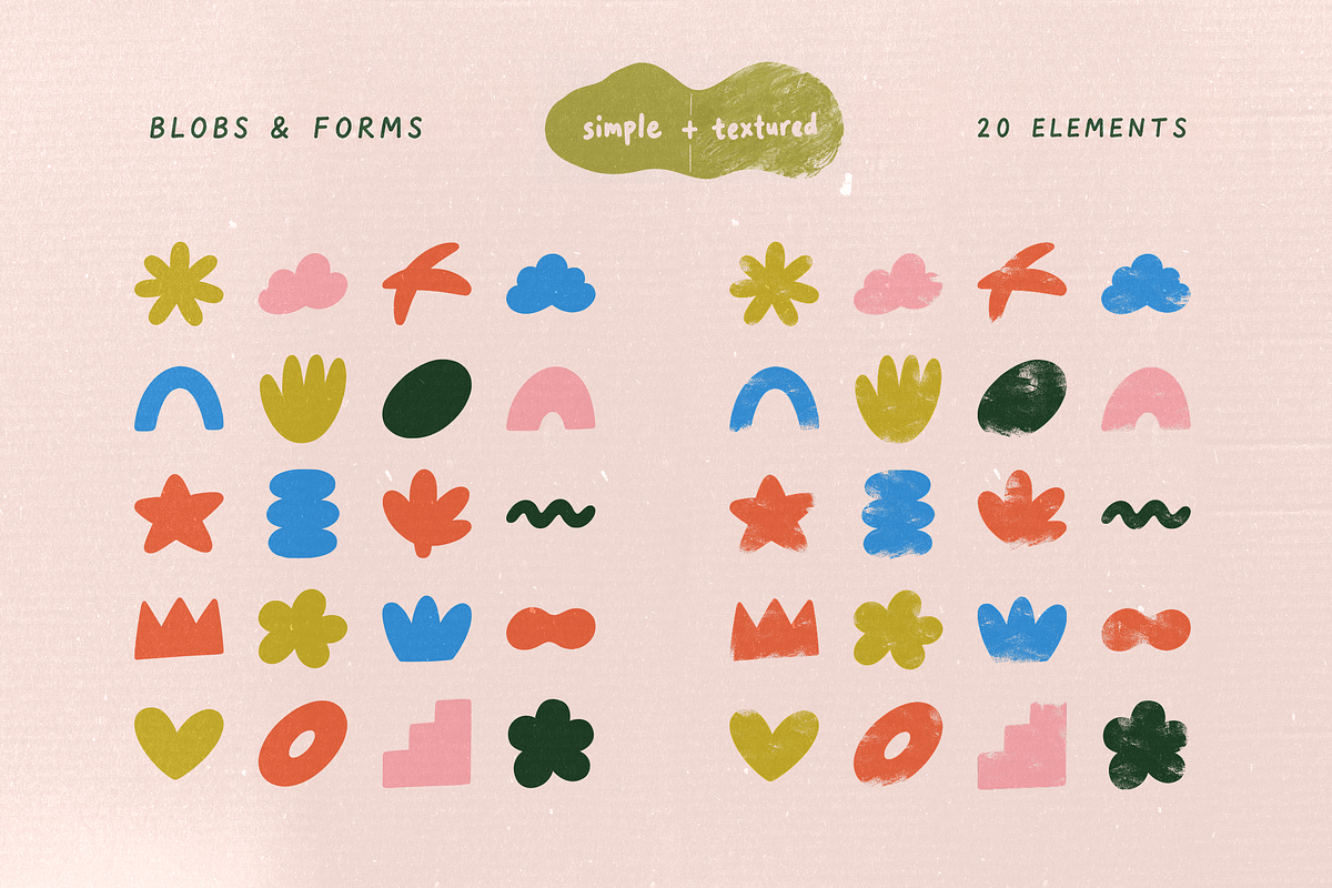 80 Playful & Dopamine Organic Shapes, an Object Graphic by SHOOM HOUSE (Photo 4 of 13)