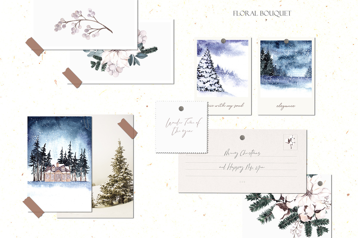Christmas Creator. Watercolor season, a Decorative Illustration by ma_i_vi (Photo 9 of 21)