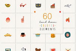 Hand drawn colored elements, a Person Illustration by Twisted Tail