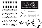 Music Brushes for Adobe Illustrator, a Brush Add-On by Elinorka (Thumbnail 2 of 3)