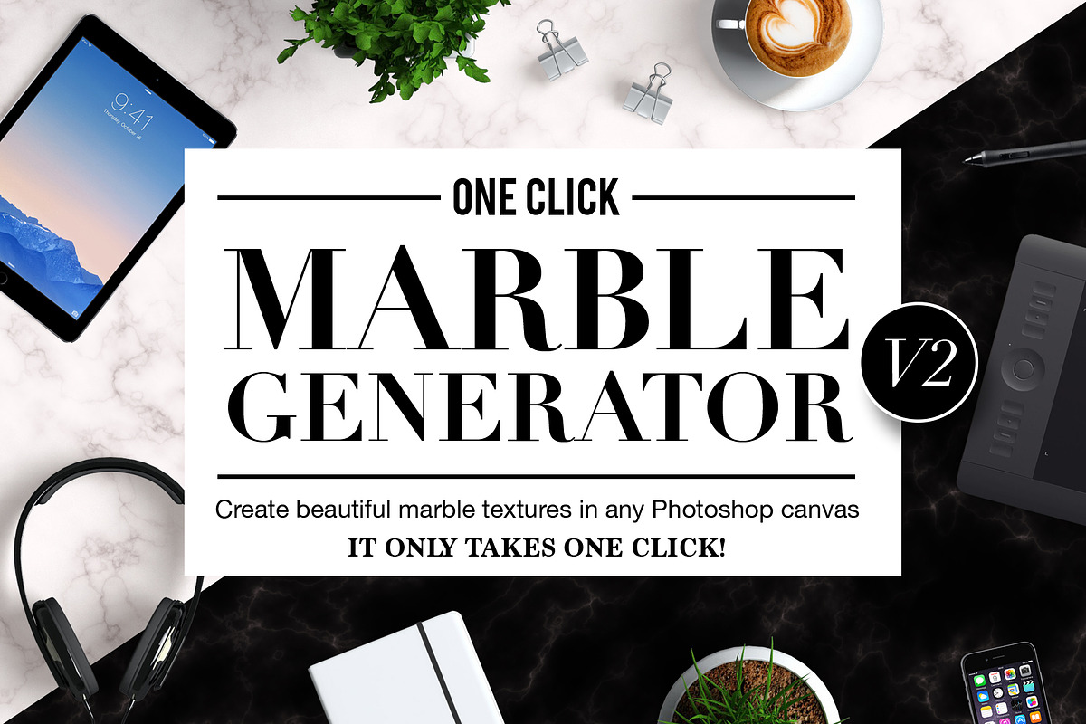 OneClick Marble Texture Generator V2, an Action Add-On by Josh Johnson (Photo 1 of 12)