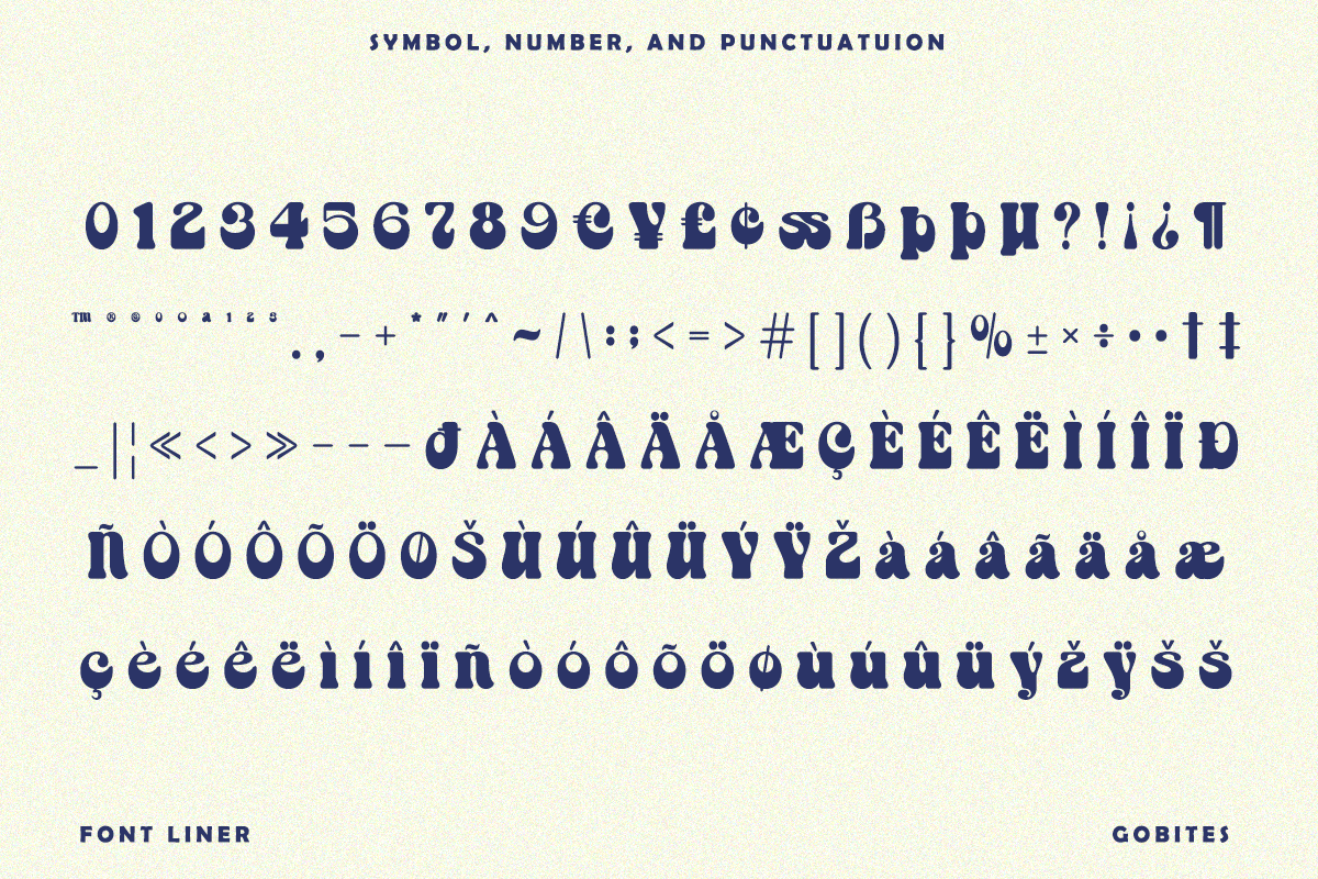 Gobites - Groovy Retro Font, a Serif Font by Font Liner (Photo 13 of 13)