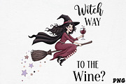 Witch Way to the Wine SVG, an Illustration by CrexoraLab (Thumbnail 1 of 4)