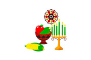 Festive Kwanzaa & Hanukkah Icon Set, an Object Graphic by yasushie (Thumbnail 10 of 16)