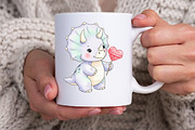 Pastel Dinosaur Clipart, an Illustration by Watercolor design (Thumbnail 4 of 6)