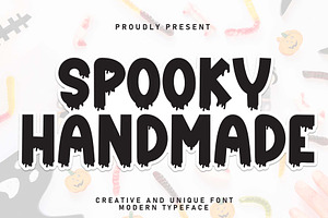 Spooky Handmade | Script Font, a Script Font by Scratchones