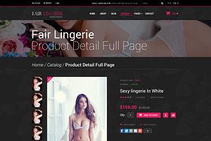 Fair Lingerie Ecommerce PSD Template