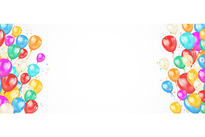 Festive background with balloons, a Decorative Illustration by Yayasya
