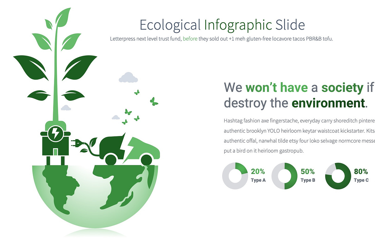 Ecological PowerPoint Infographics, a Presentation Template by Pulsecolor