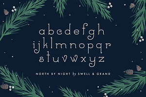 North By Night, A Christmas Font