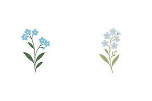 Delicate blue flowers with green, a Nature Photo by ZinetroN