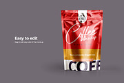Coffee Stand Up Pouch Zipper, a Cups & Container Mockup by bunebx (Thumbnail 3 of 5)