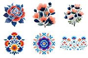 Watercolor Colorful Folk Floral Clip, an Illustration by DreamArtGraphic (Thumbnail 8 of 8)