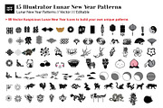 15 Vector Lunar New Year Patterns, a Pattern Graphic by CC CREATIVE CO (Thumbnail 5 of 23)