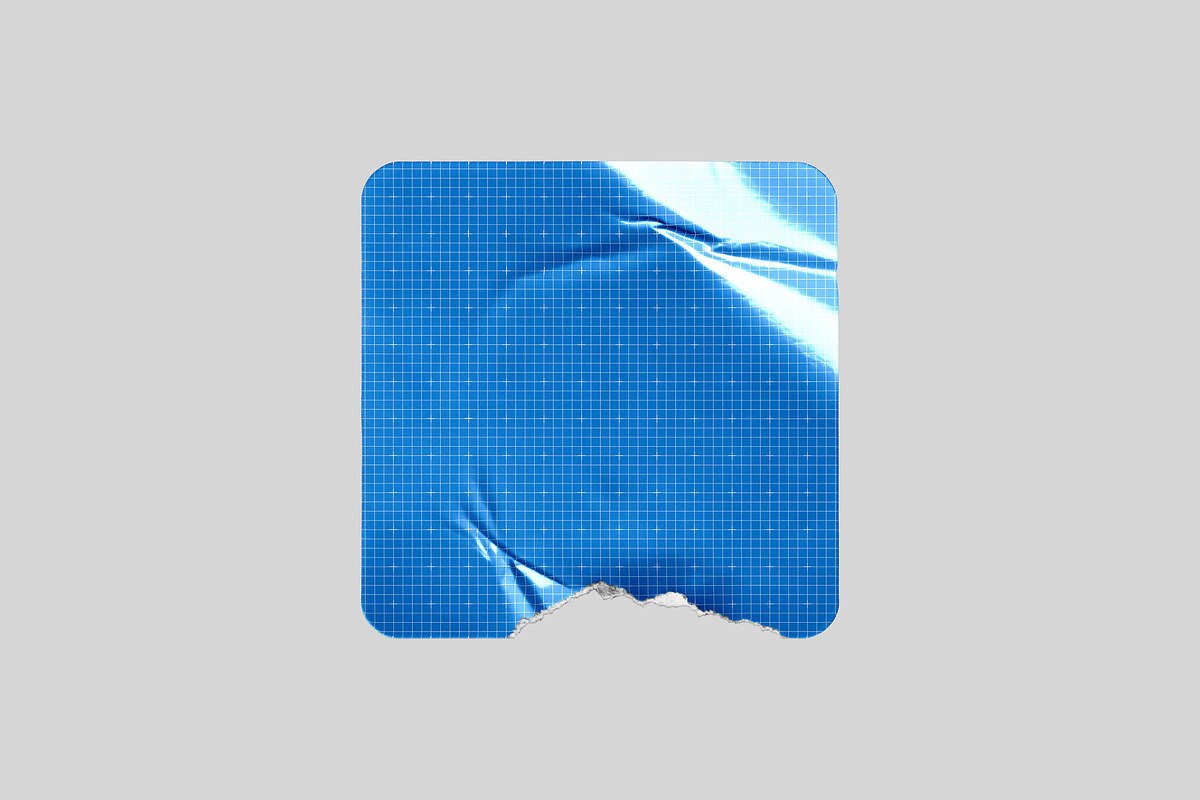 Ripped Square Sticker Mockup, a Pens & Pencil Mockup by Design Squad