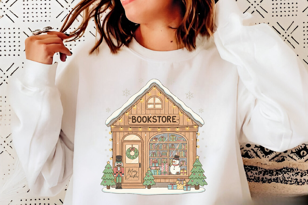 Cozy Christmas Bookstore PNG, an Illustration by Libby Wishes (Photo 6 of 6)