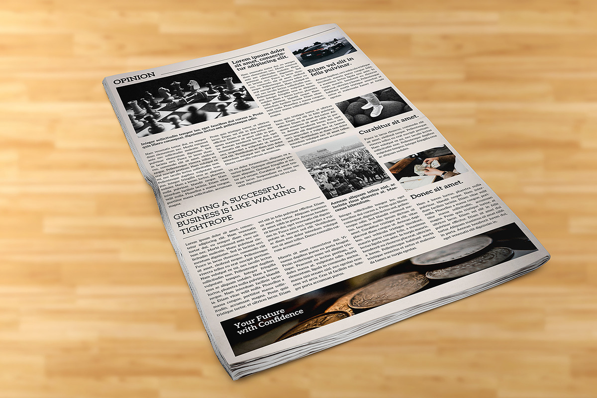 Newspaper Template | 8 Page, a Stationery Template by Template Shop (Photo 5 of 5)