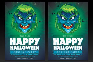 Halloween Costume Party Flyer - PSD