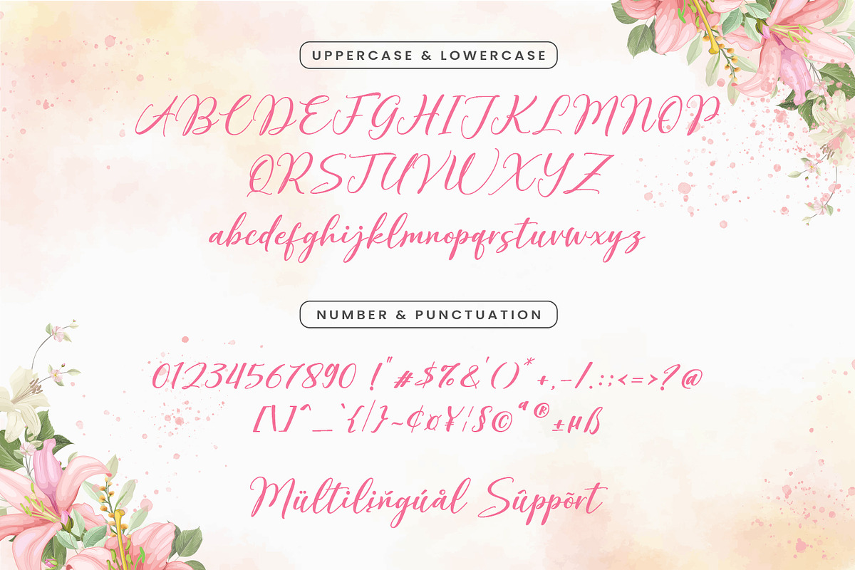 Bomjela - a romantic font, a Handwritten Font by Siwox Studios (Photo 6 of 8)