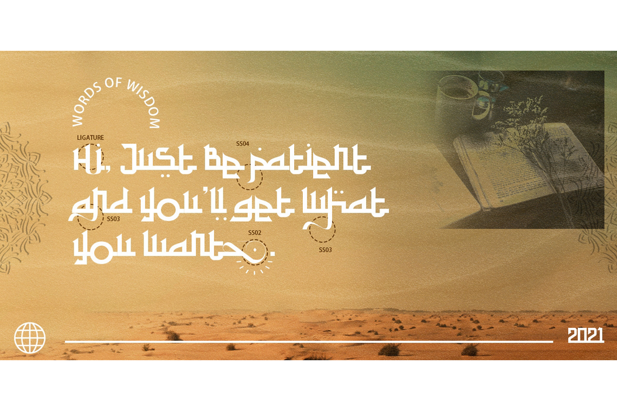 Aulian - Arabic Font, a Symbol Font by Saxofont (Photo 2 of 10)