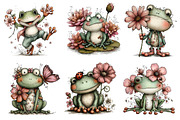 Whimsical Spring Frog Clipart, an Illustration by Dream Creation (Thumbnail 3 of 7)