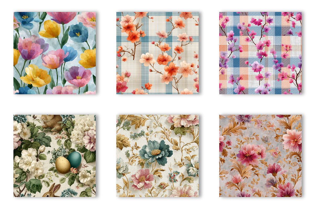 Pastel Easter Watercolor Seamless, a Pattern Graphic by CreationArt (Photo 5 of 7)