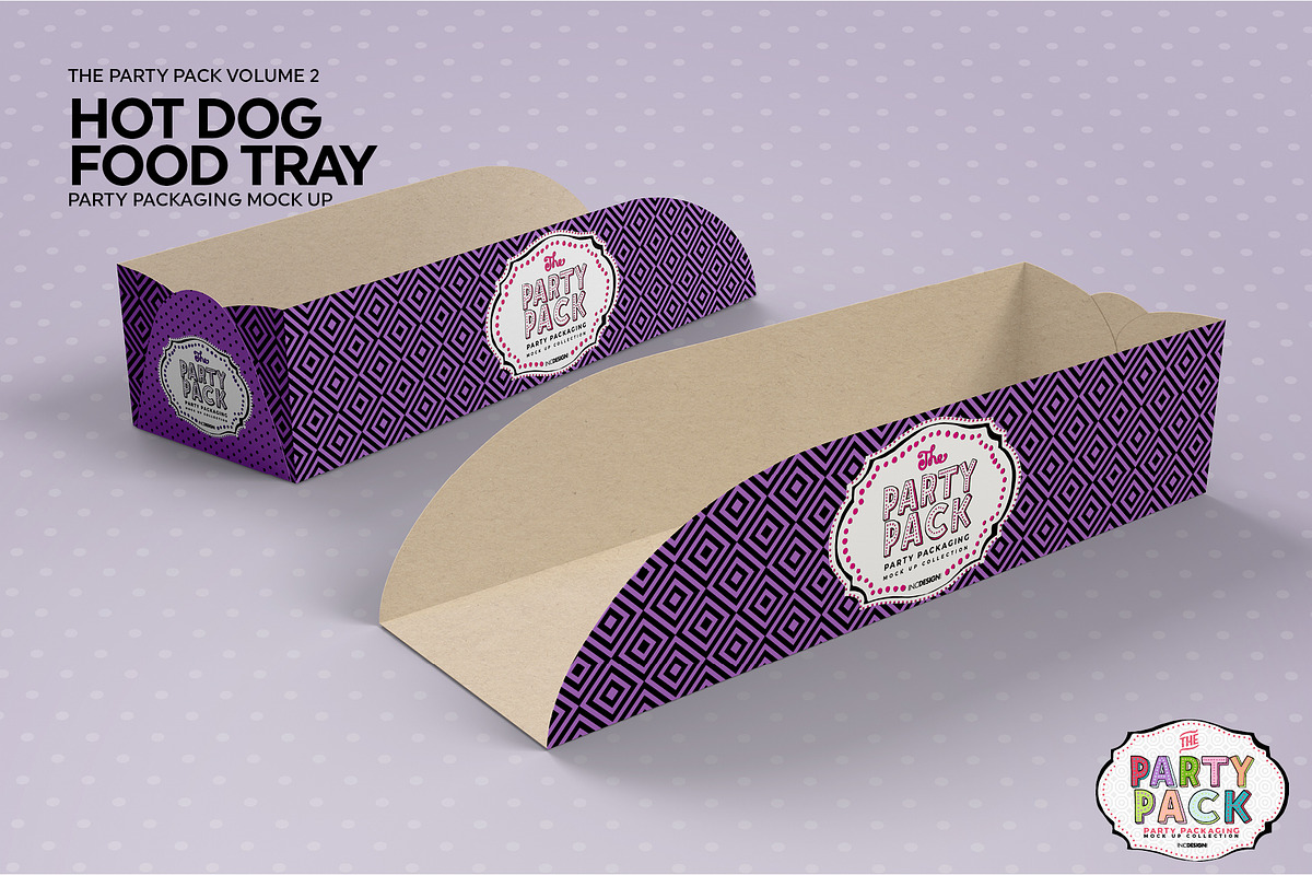 Hot Dog Tray Packaging Mockup, a Cups & Container Mockup by INCDesign (Photo 4 of 7)