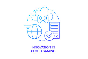 Innovation in cloud gaming blue, an Icon by IMG Visuals