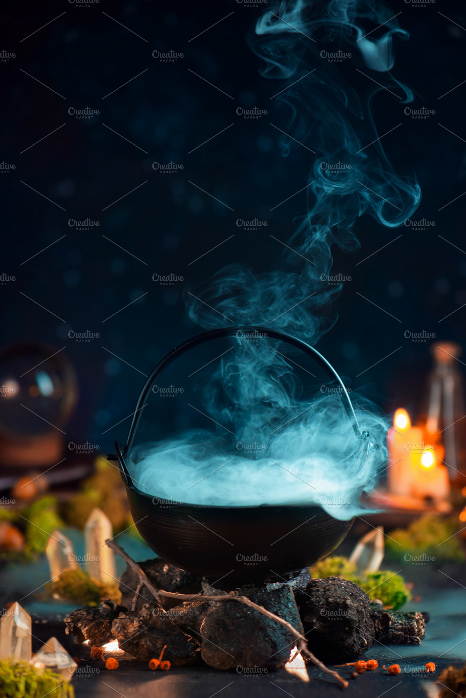 Dense steam above a cauldron, magica, an Arts & Entertainment Photo by dinabelenko