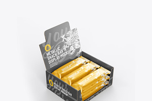 Metallic Snack Bars Display Box Mock