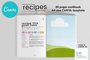 Canva Food A4 Cookbook Template